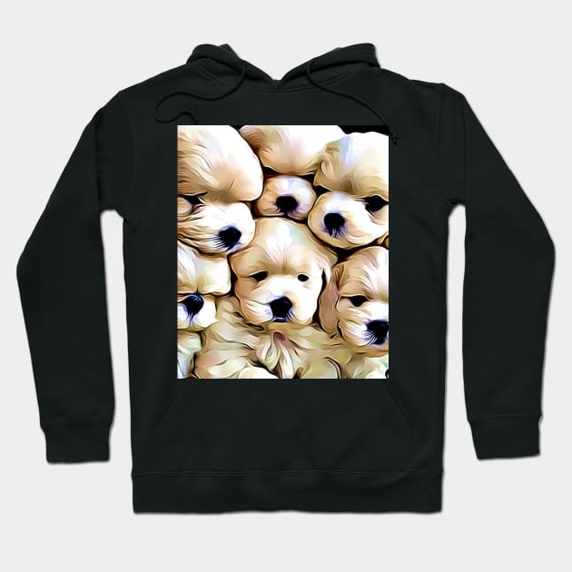 Shichon Puppies Toon Art - Shichon Mom Gift Hoodie by BubbleMench